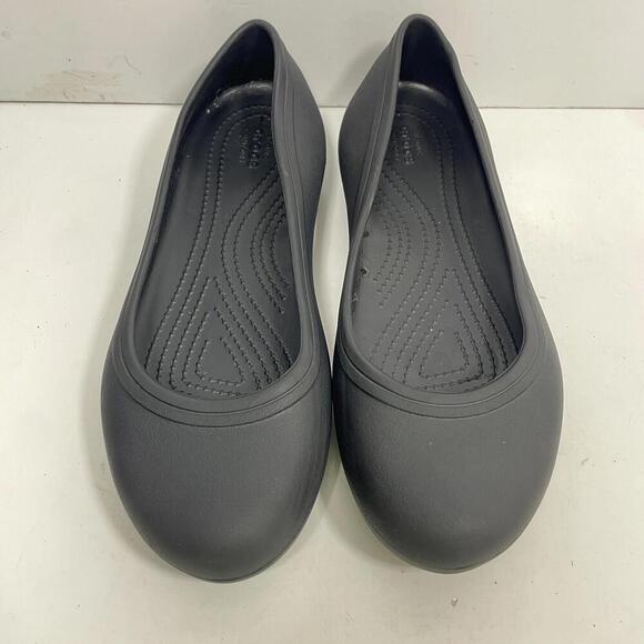 Crocs Flats Womens 9 Kadee Ballet Black Slip On Shoes Casual Waterproof Comfort - Picture 6 of 7